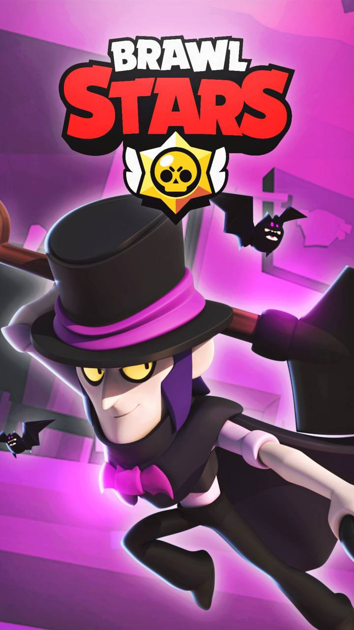 Show Off Your Style With Black Hat Mortis From Brawl Stars Wallpaper