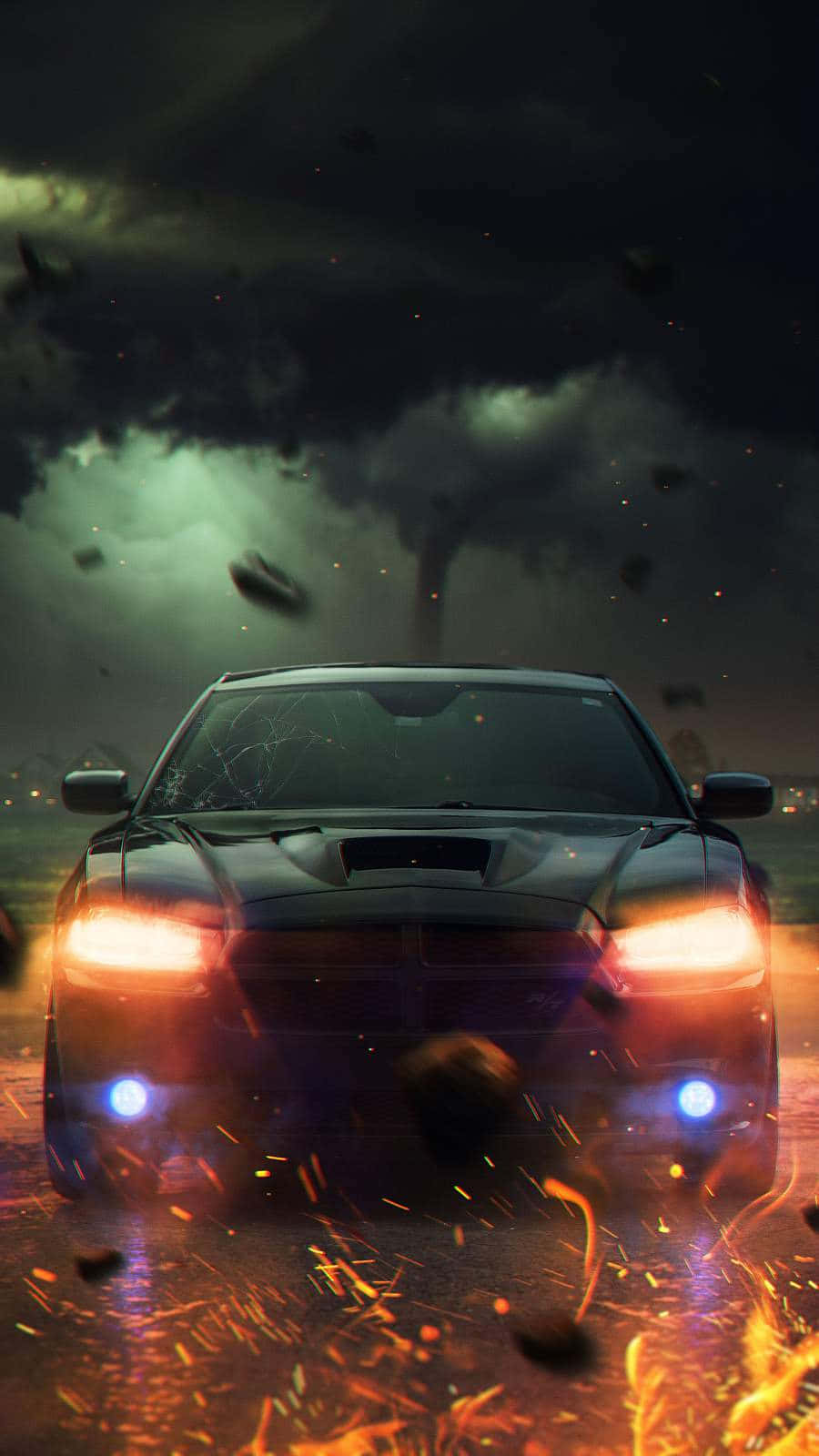 Show Off Your Style With This Classic Dodge Charger Iphone Wallpaper. Wallpaper