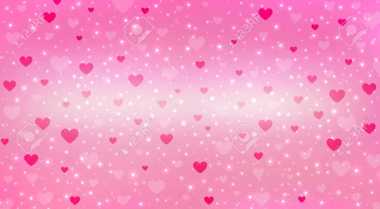 Show Someone How Much You Care With These Glittery Pink Hearts! Wallpaper