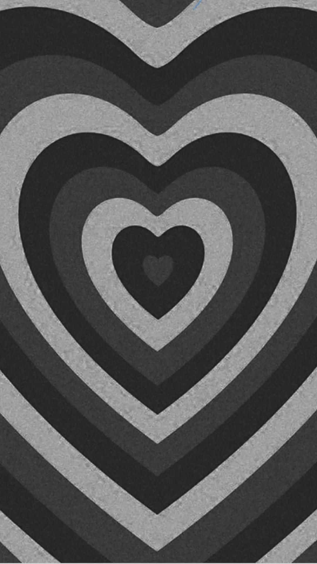 Show Your Love With A Bold Aesthetic Black Heart. Wallpaper