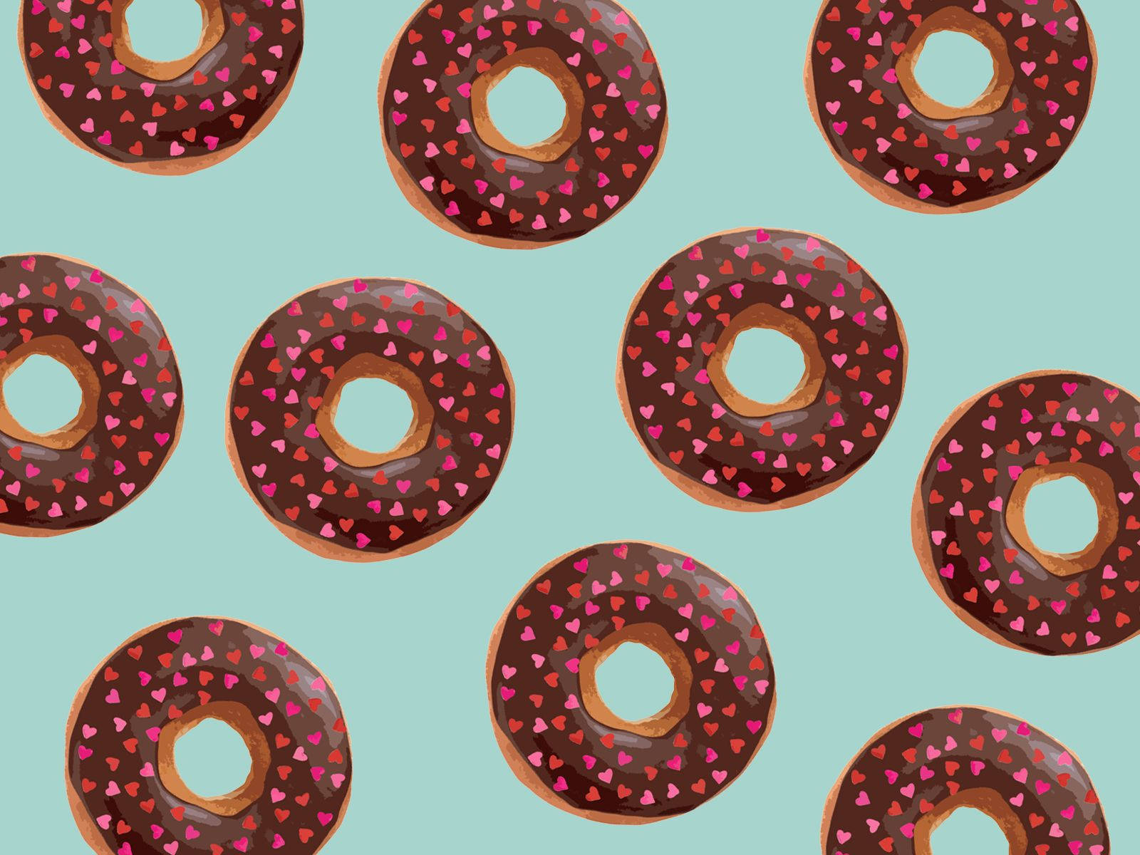 Show Your Loved Ones How Much You Care, With These February-inspired Donuts! Wallpaper