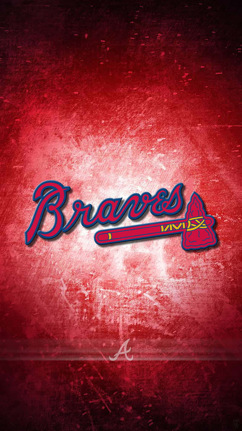 Show Your Loyalty With The Iconic Atlanta Braves Logo On Your Iphone Wallpaper