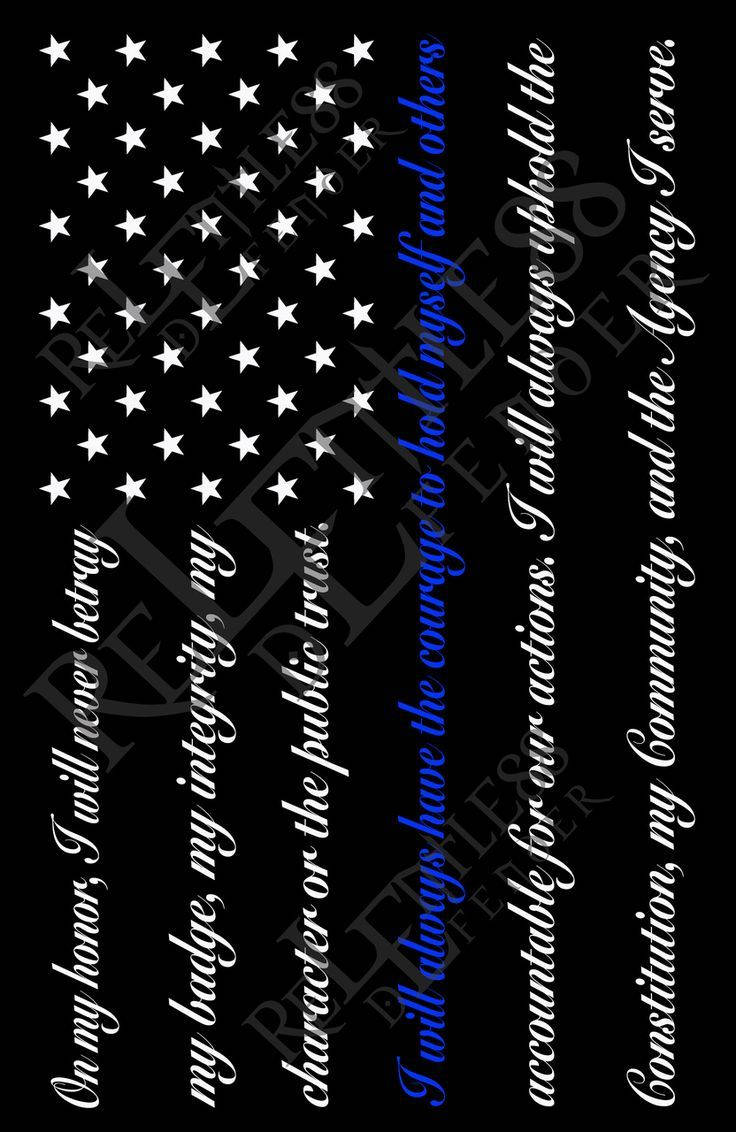 Show Your Support And Honor Our Police, Promote The Thin Blue Line Wallpaper