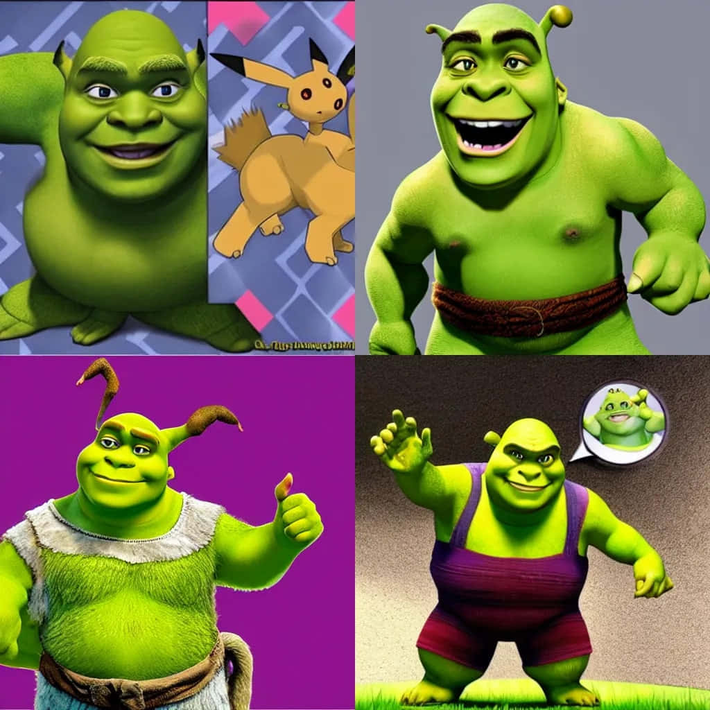 Shrek Character Collage Wallpaper