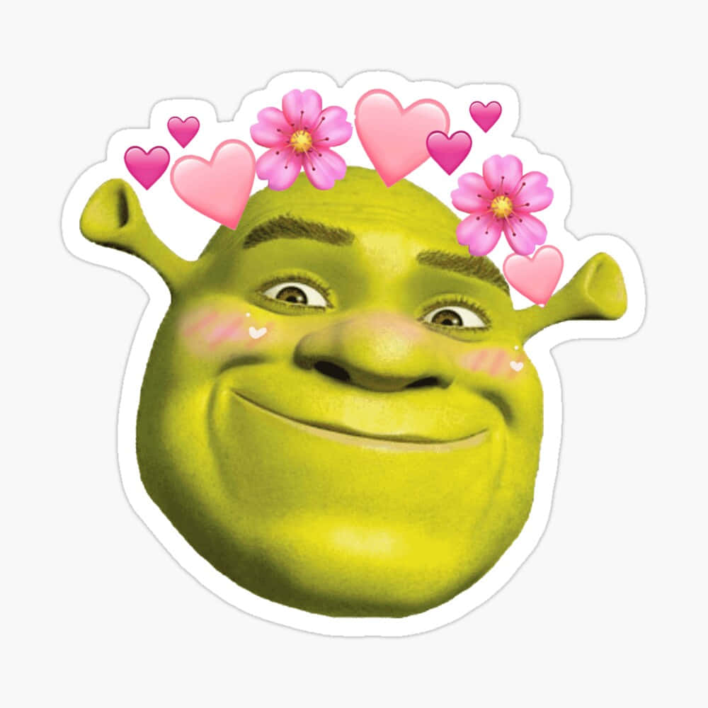 Shrek Love Aesthetic Sticker Wallpaper