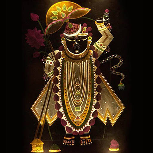 Shrinathji In Dark Backdrop Wallpaper