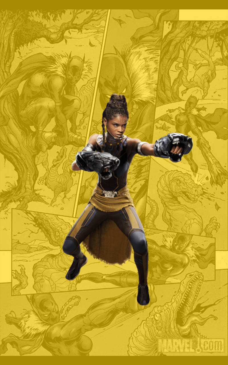 Shuri Fighting Stance Wallpaper