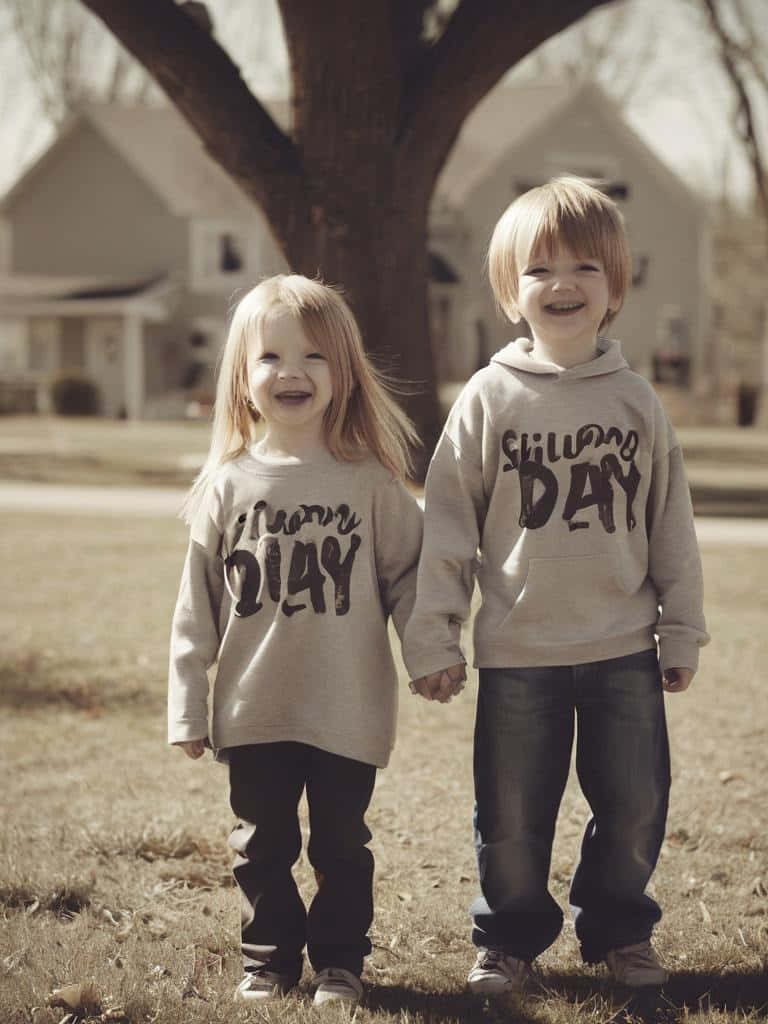 Siblings Celebrating Sisters Day Wallpaper