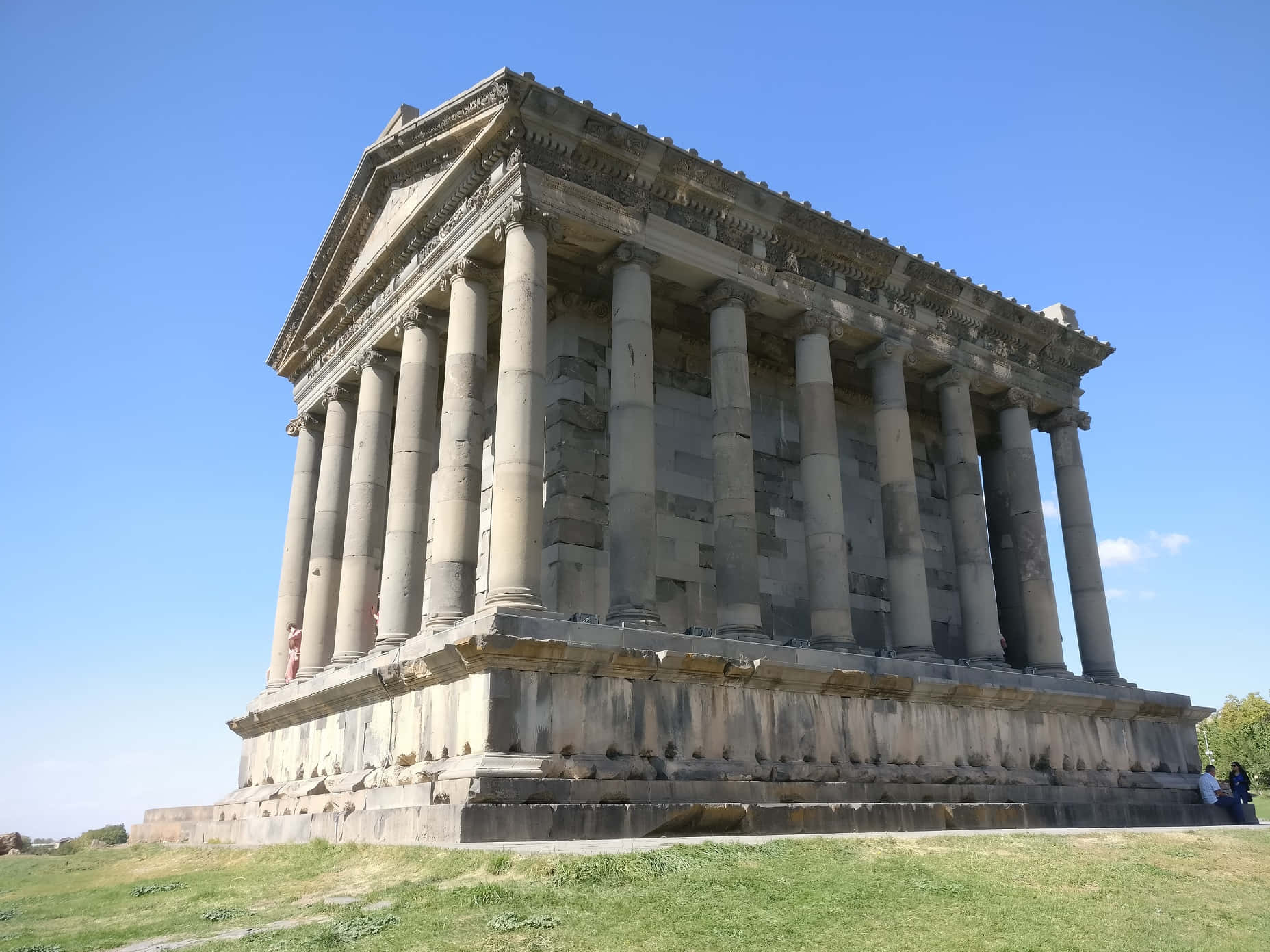 Side Photo Of Garni Temple At Sunrise Wallpaper