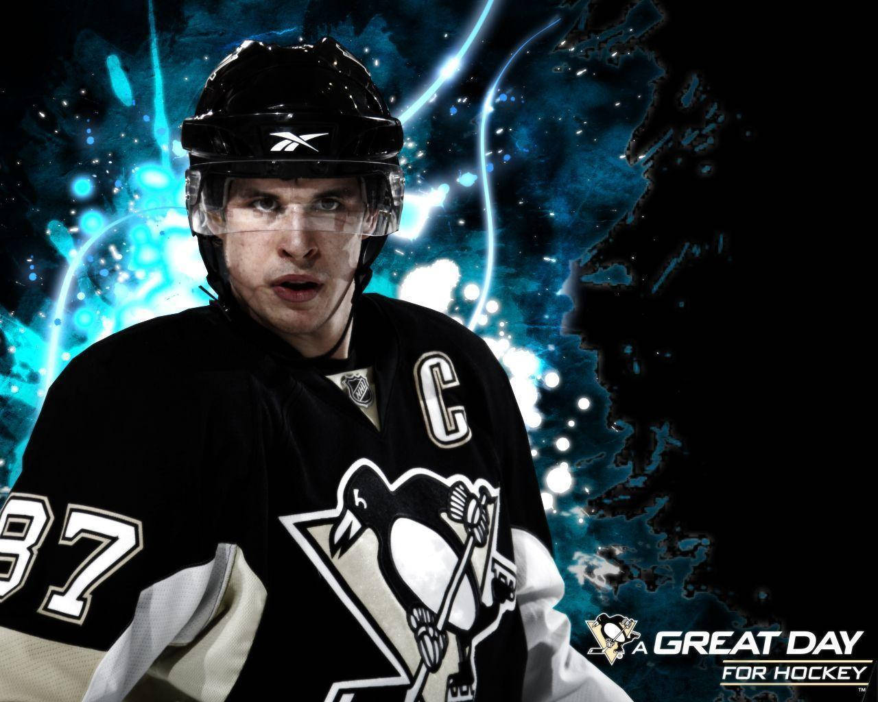 Sidney Crosby Hockey Player Poster Design Wallpaper