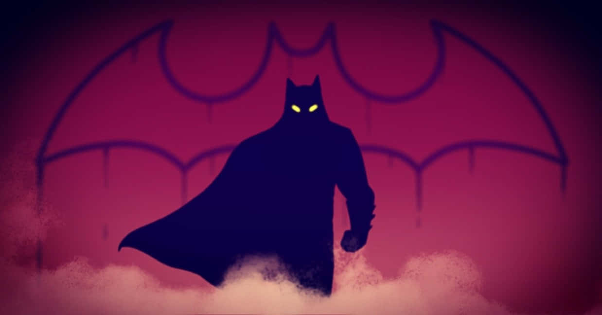 Silhouetteof Batmanwith Bat Signal Background Wallpaper