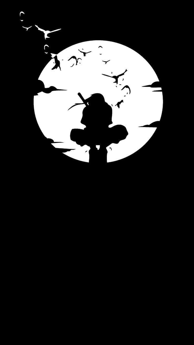 Silhouetteof Ninjain Frontof Full Moon Wallpaper