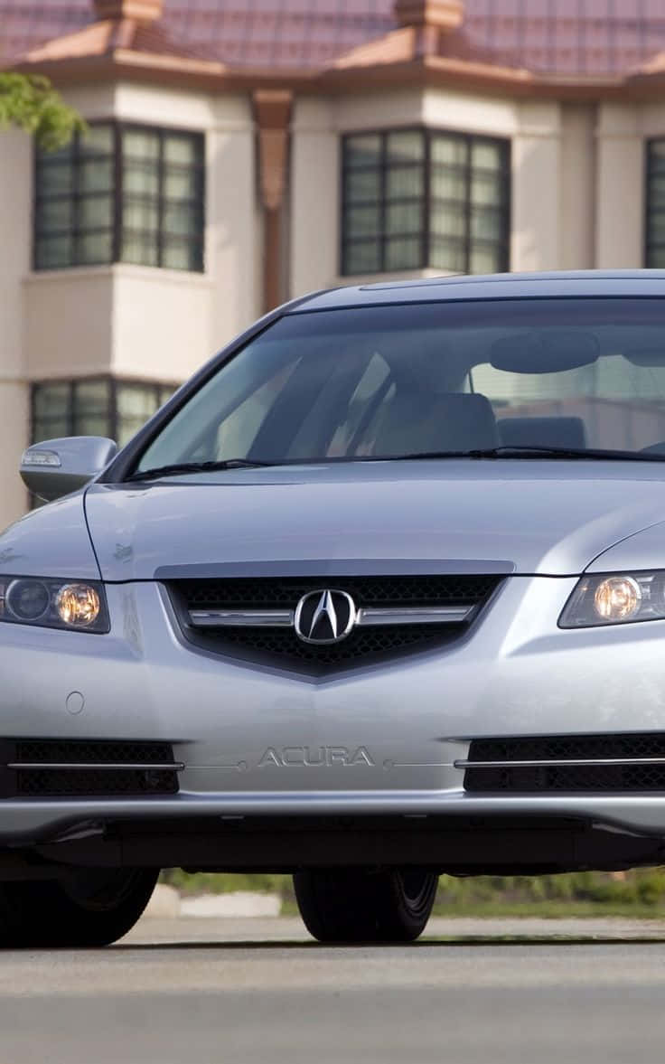 Silver Acura R L Front View Wallpaper