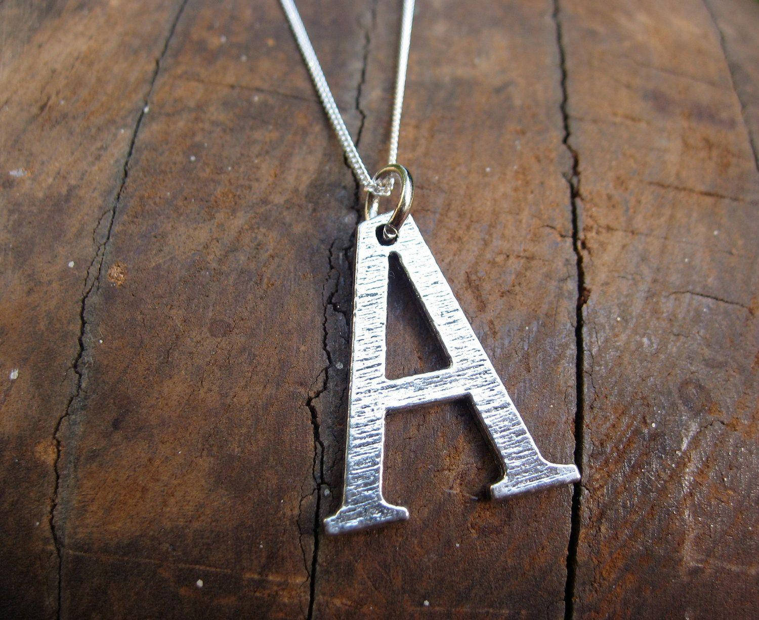 Silver Capital Alphabet Letter A Pendant Wallpaper