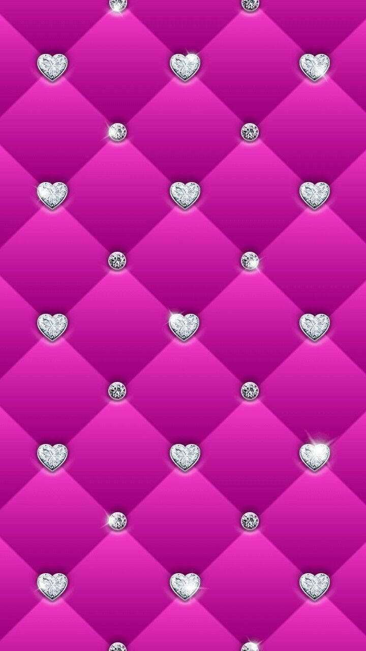 Silver Hearts Pretty Phone Wallpaper