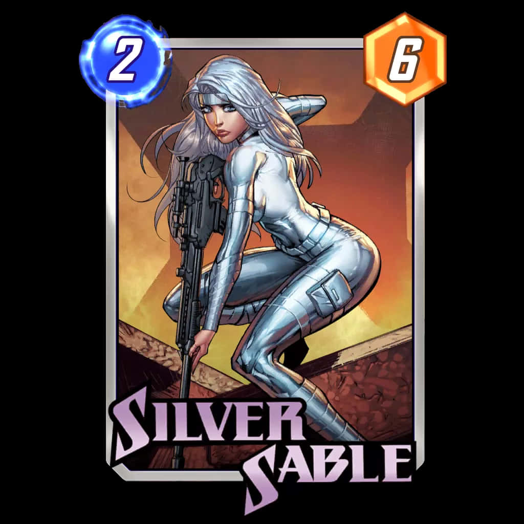 Silver Sable In Action Wallpaper