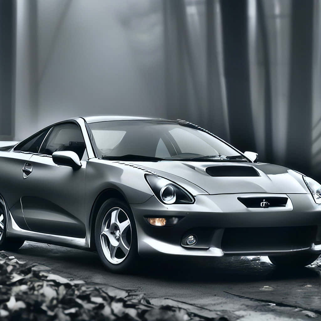 Silver Toyota Celica Sporty Coupe Wallpaper