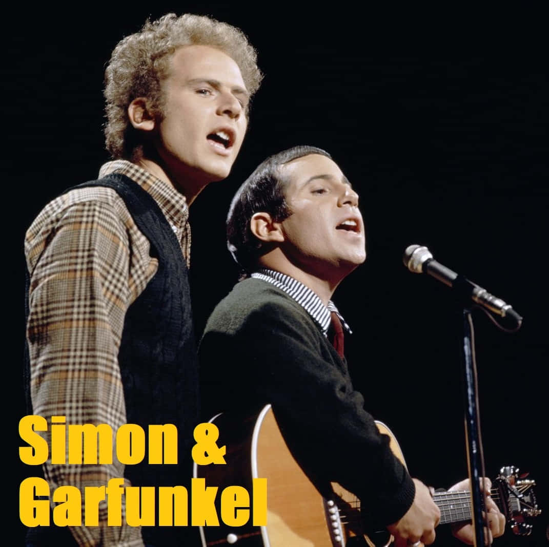 Simonand Garfunkel Performing Wallpaper