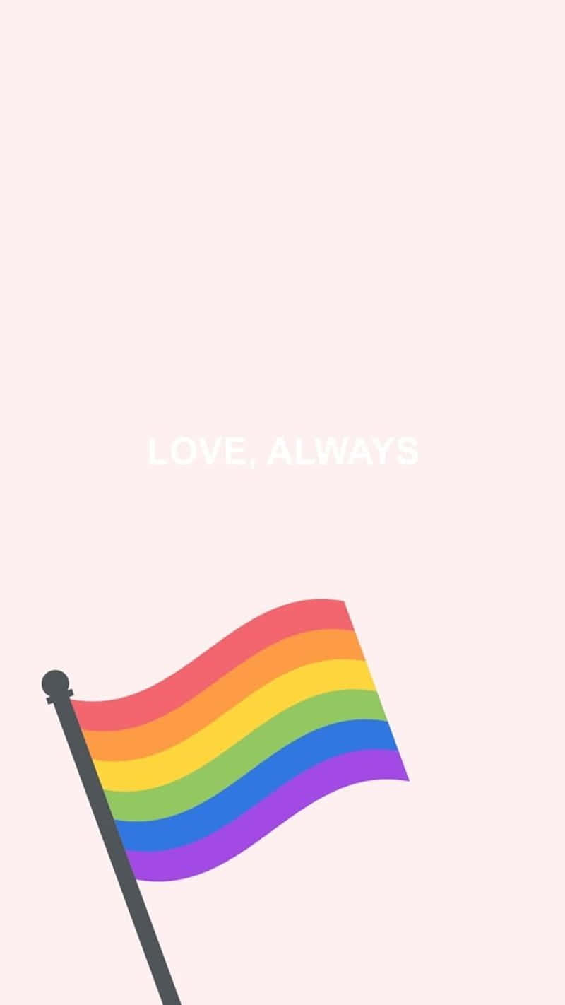 Simple Aesthetic Cute Lgbt Flag Wallpaper