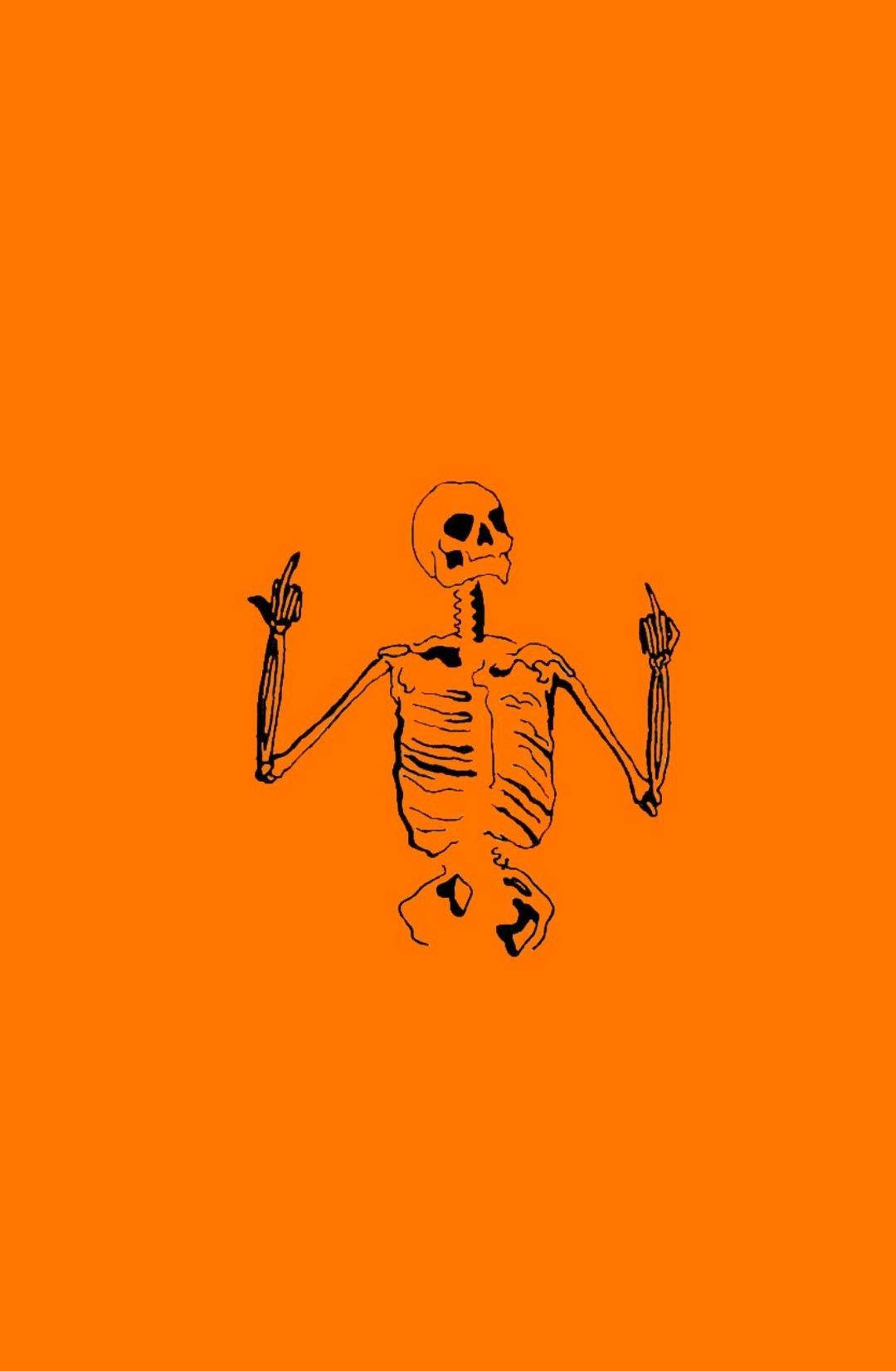 Simple Aesthetic Rude Skeleton Wallpaper