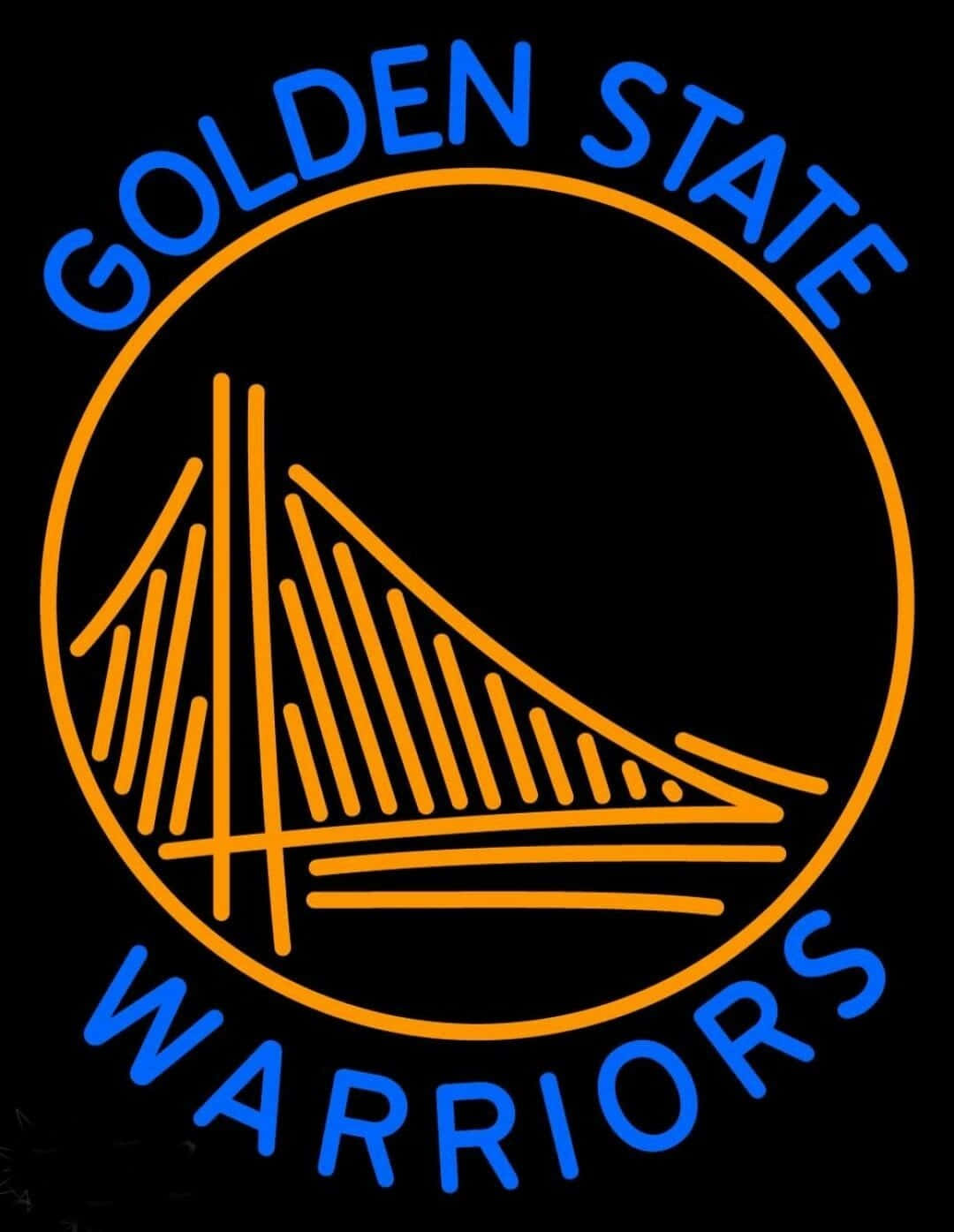 Simple Golden State Warriors Line Logo Wallpaper