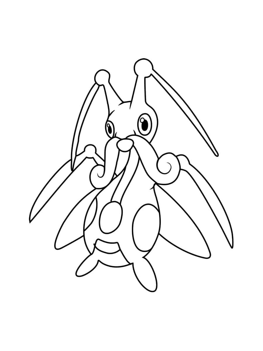 Simple Outline Of Kricketune Pokemon Wallpaper