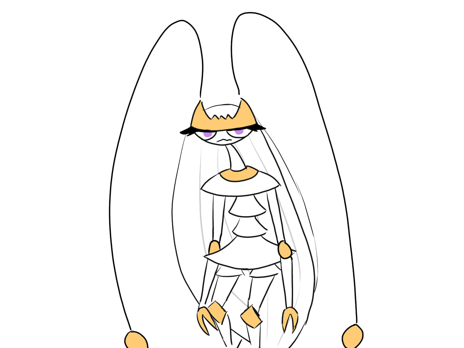 Simple Outline Of Pheromosa Pokemon Wallpaper