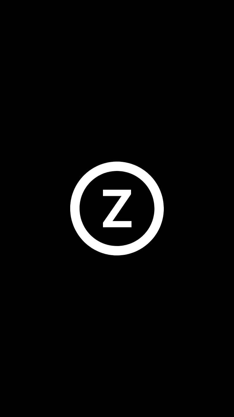 Simple White Letter Z Wallpaper