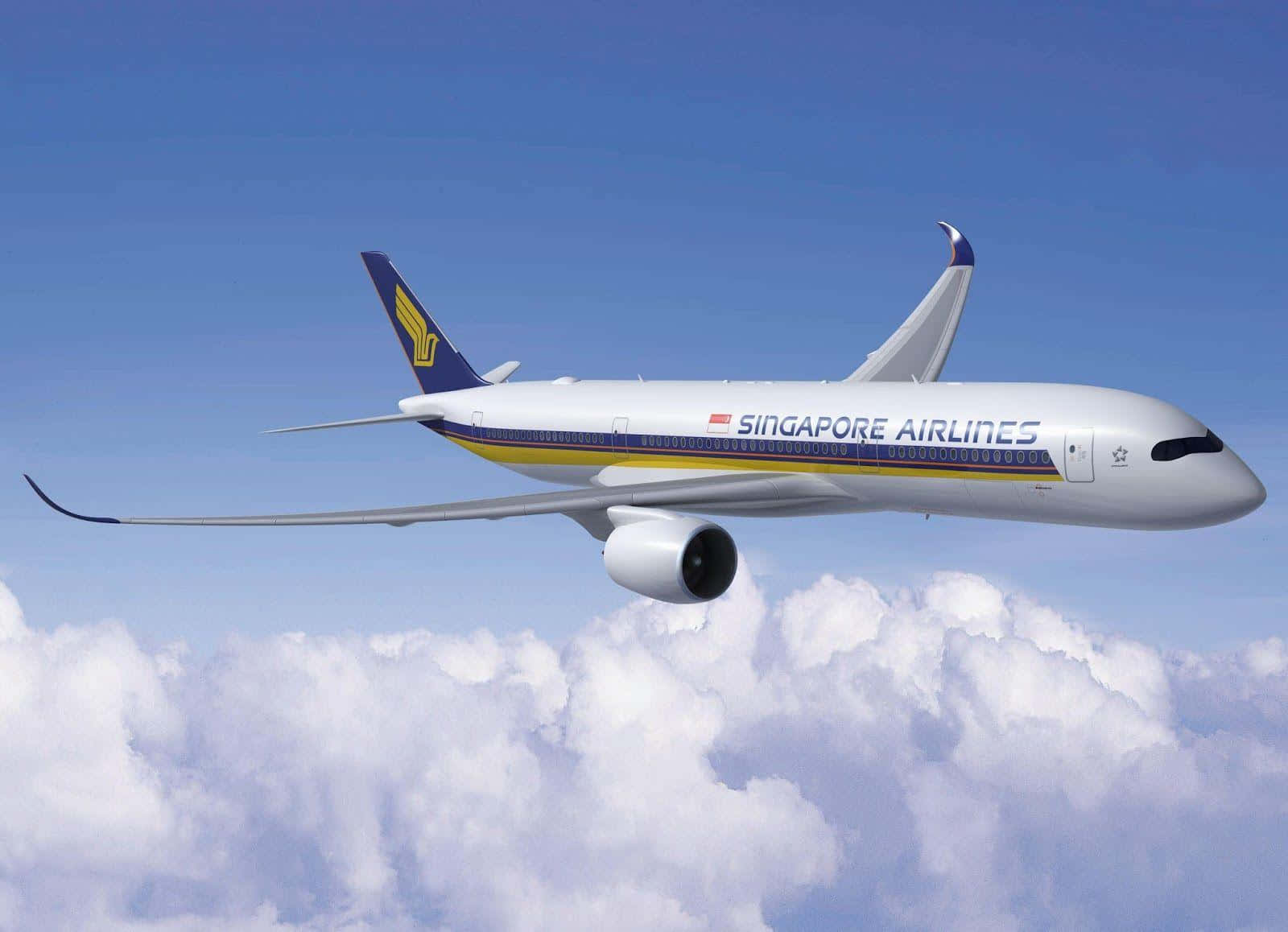 Singapore Airlines Airbus A350 In Flight Wallpaper