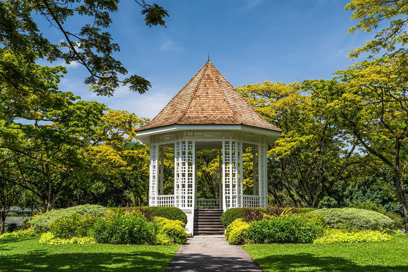 Singapore_ Botanic_ Gardens_ Bandstand_ Pavilion Wallpaper