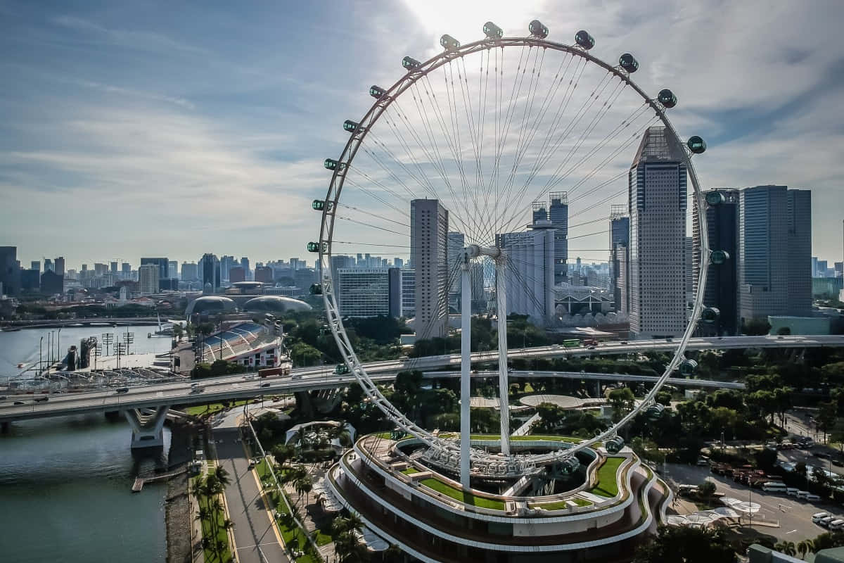 Singapore_ Flyer_ Aerial_ View Wallpaper