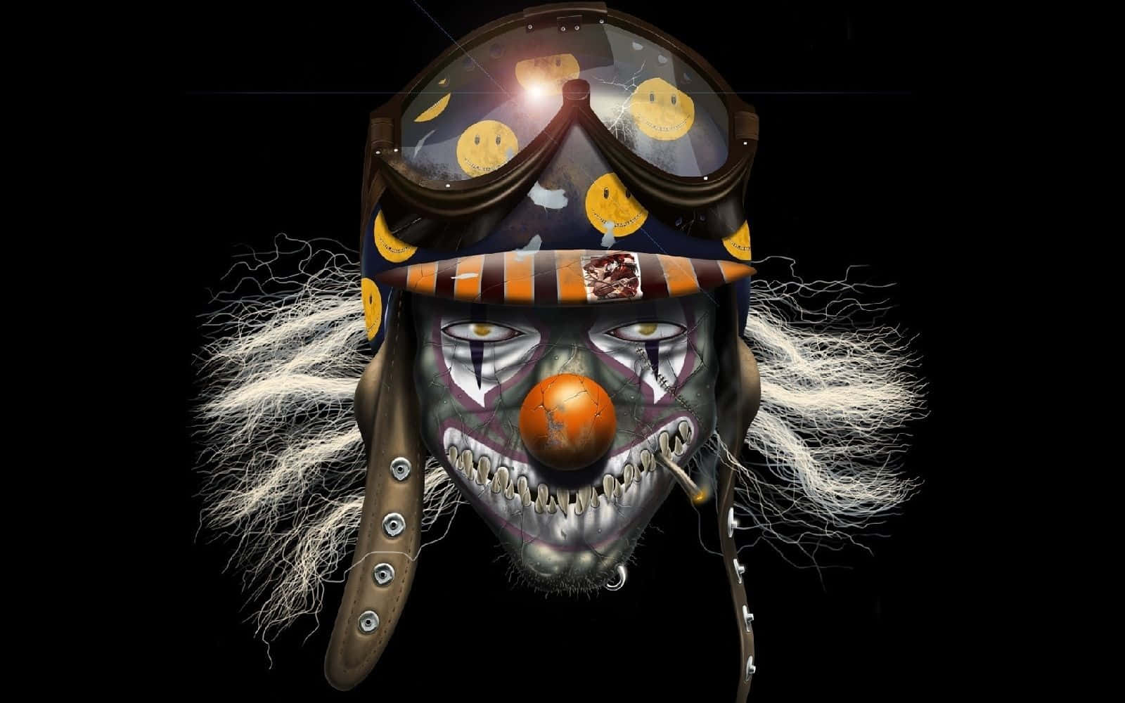 Sinister Clownwith Gogglesand Helmet.jpg Wallpaper