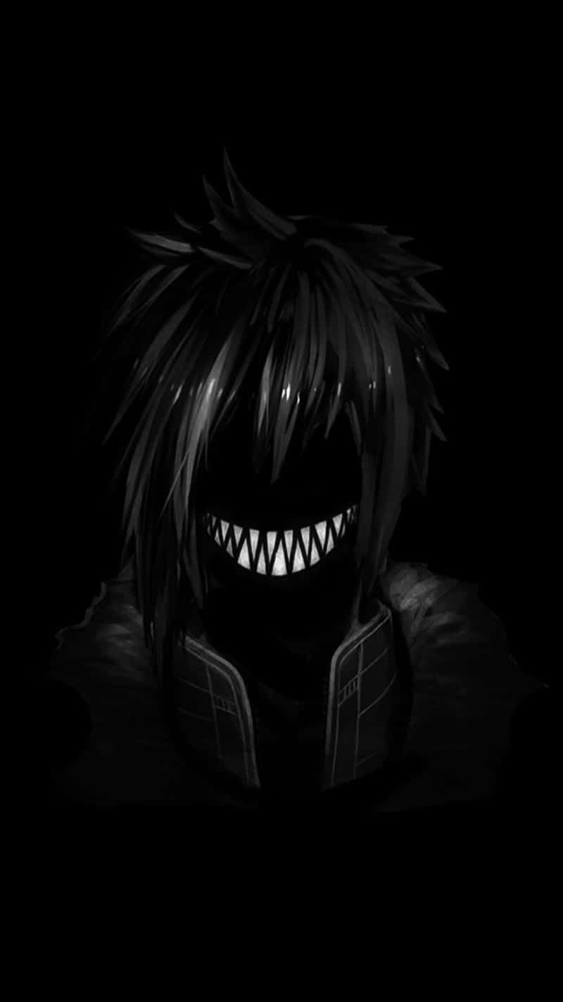 Sinister Smirk - Anime Character's Devilish Smile Wallpaper