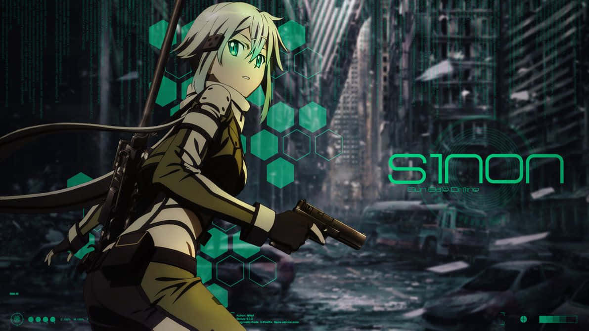 Sinon Contemplates The Moment Wallpaper