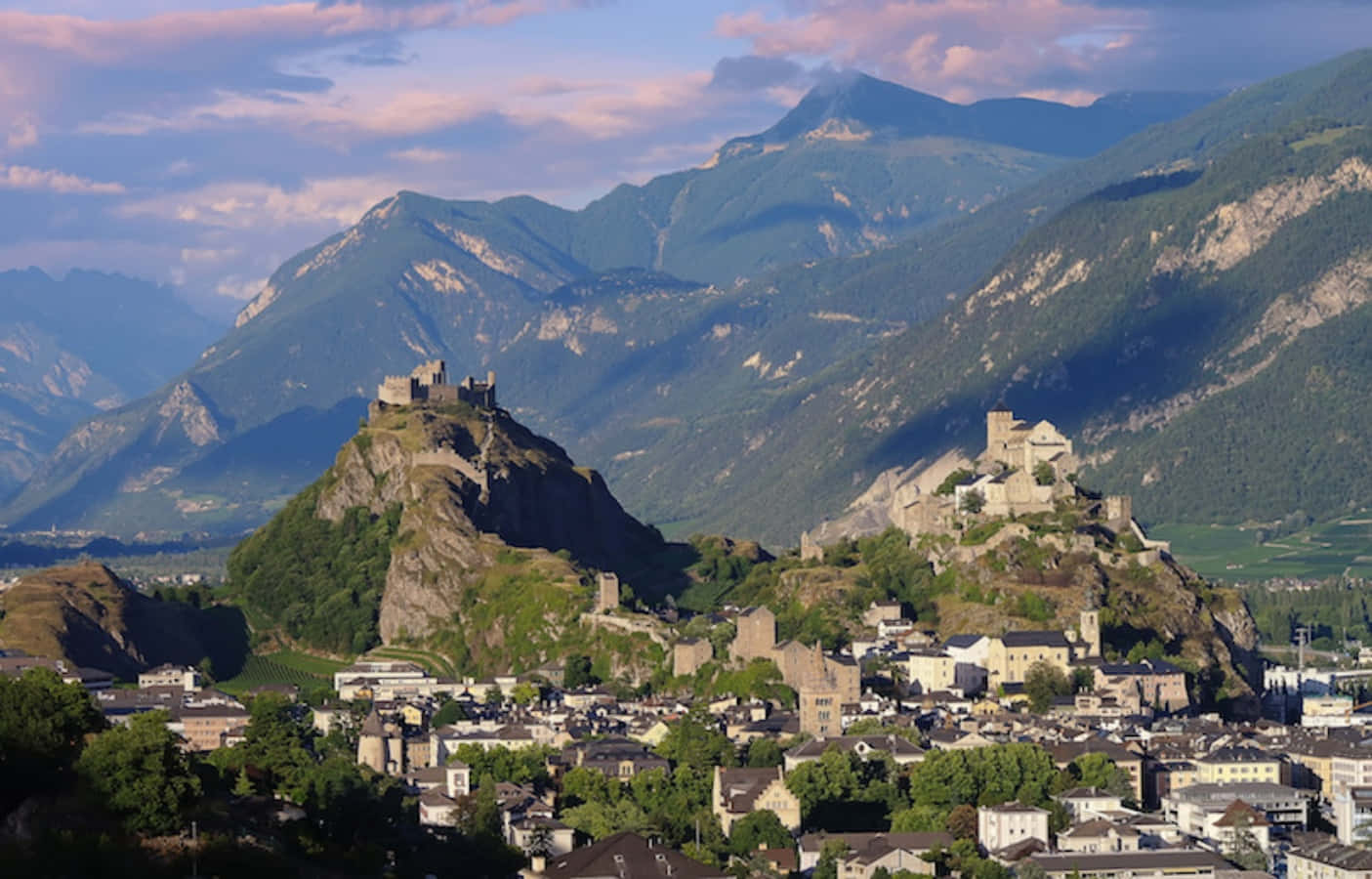 Sion Switzerland Castles Valere Basilique Tourbillon Wallpaper