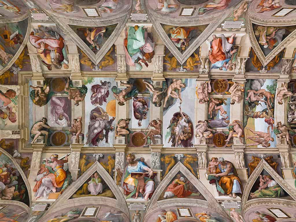 Sistine Chapel Ceiling Frescoes Wallpaper