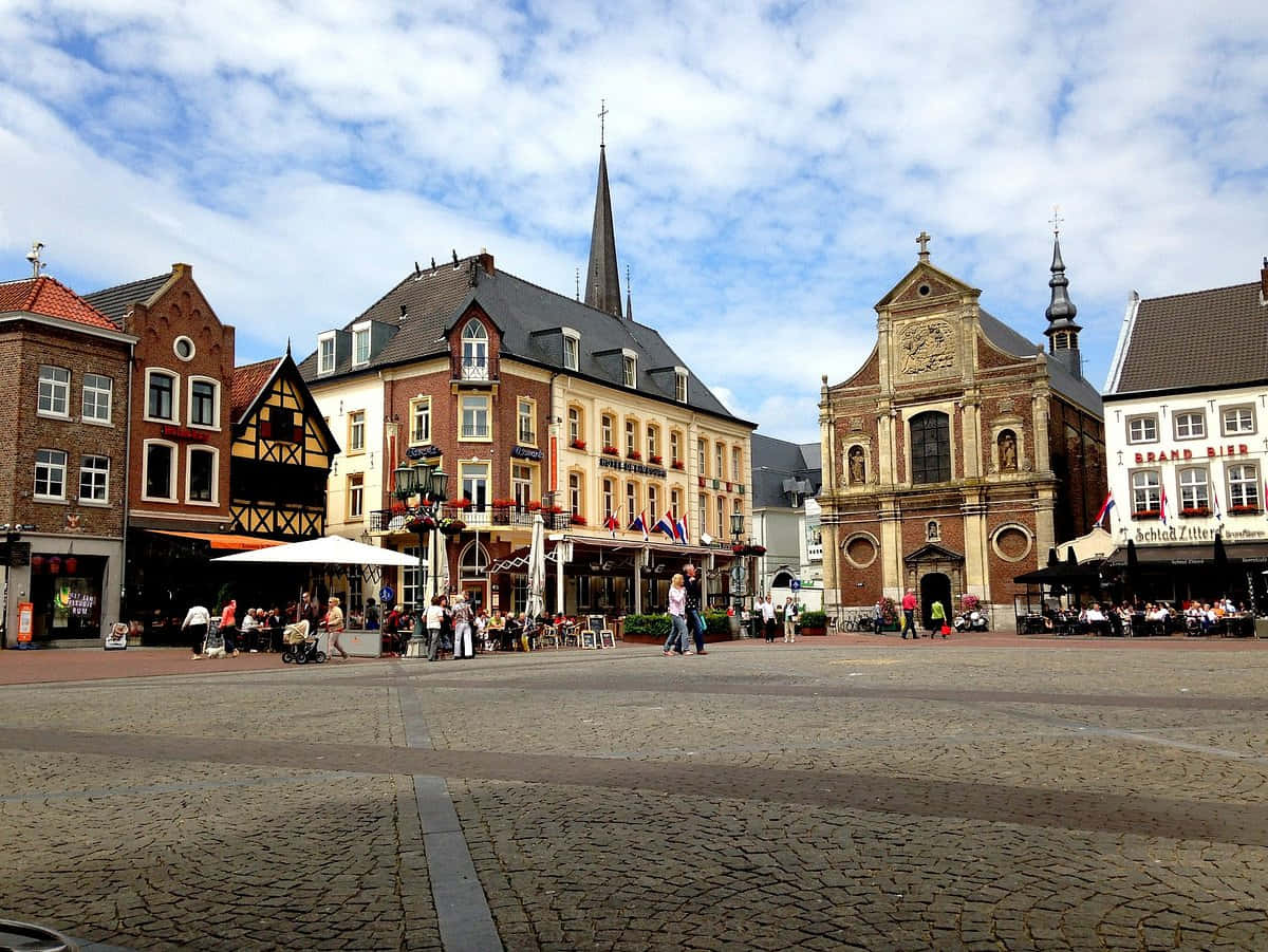 Sittard Market Square Netherlands Wallpaper