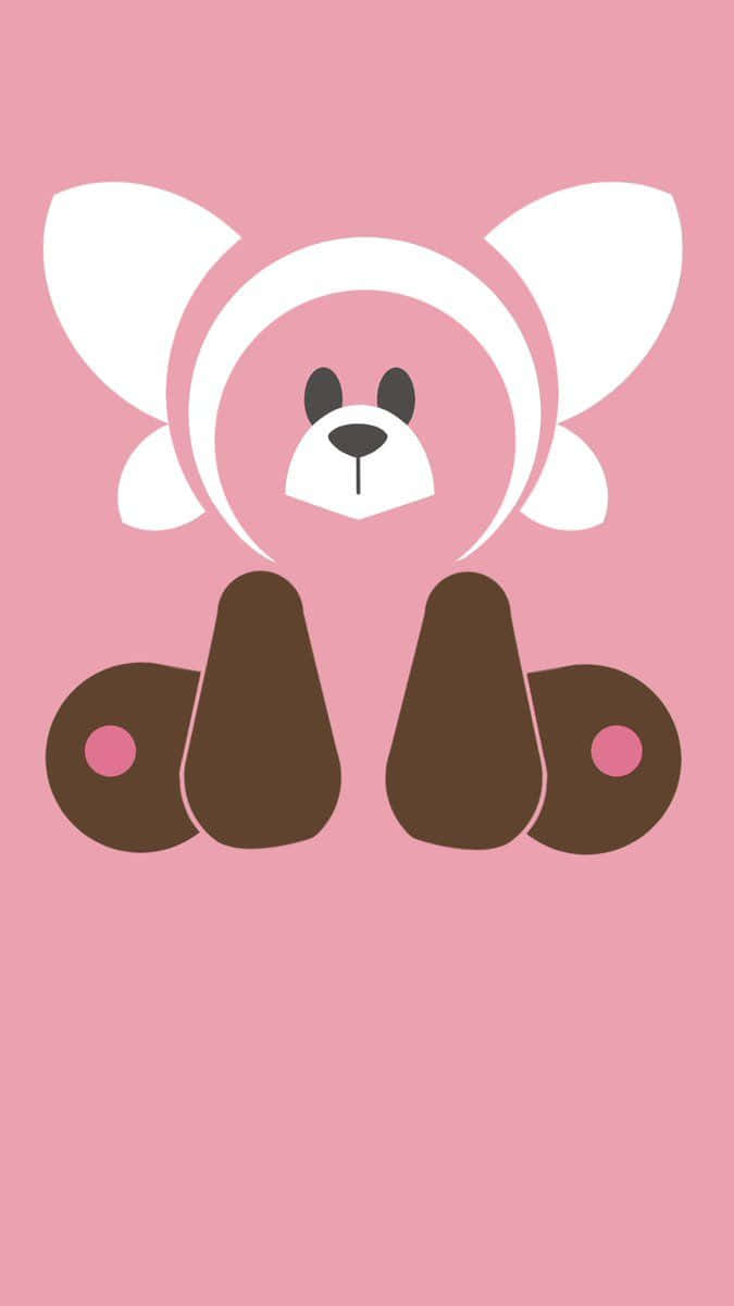 Sitting Stufful In Pink Background Wallpaper