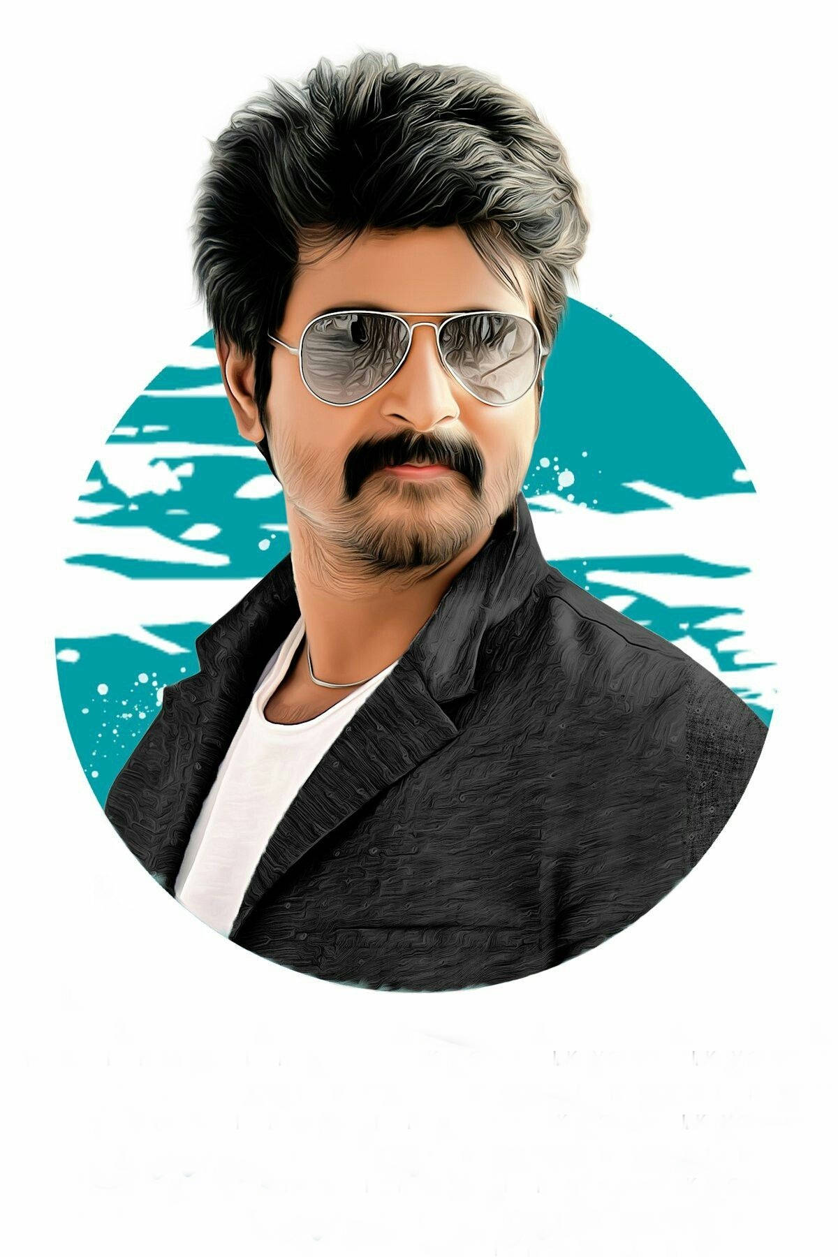 Sivakarthikeyan Wave Aesthetic Circle Wallpaper