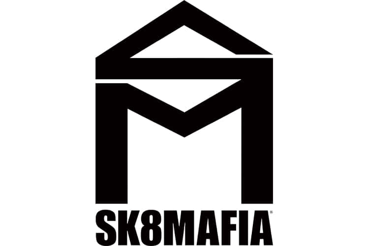 Sk8 Mafia Logo With A Black And White Design Wallpaper