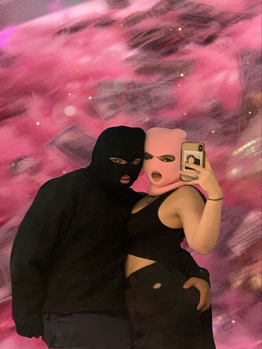 Ski Mask Girl And Boy Wallpaper