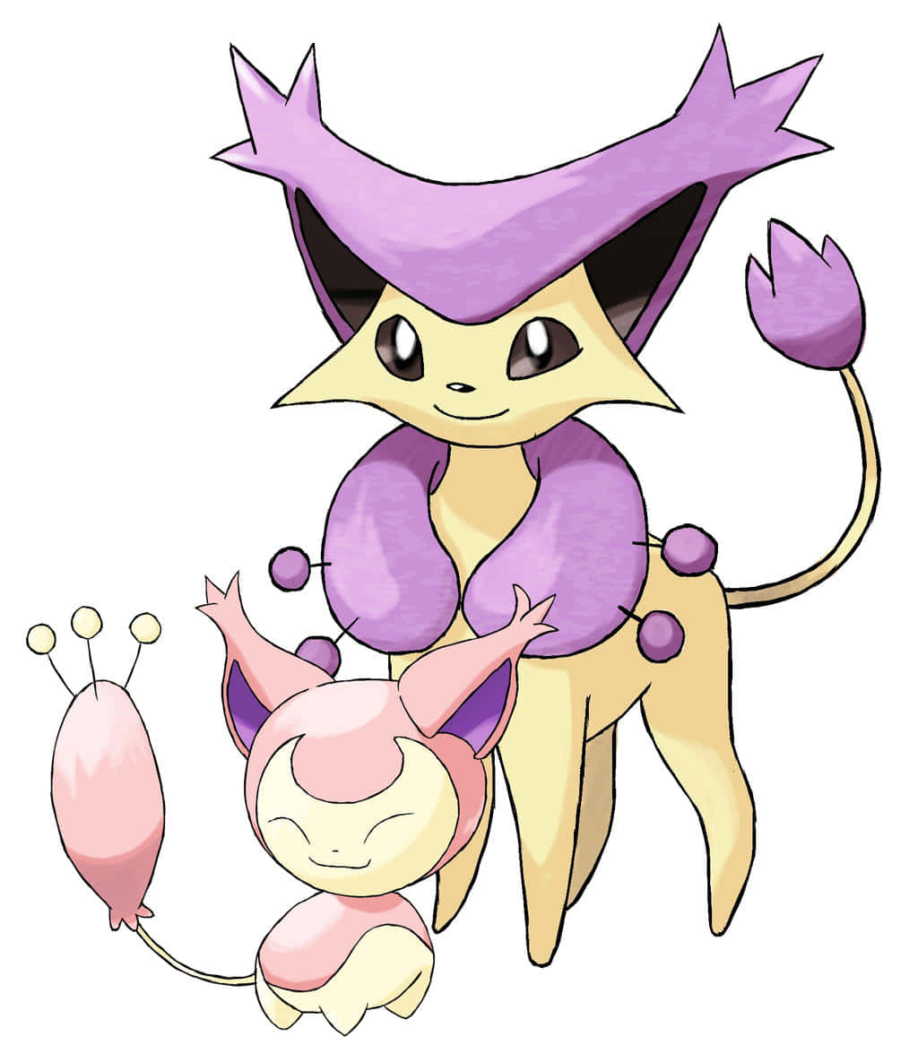 Skitty With Delcatty Wallpaper