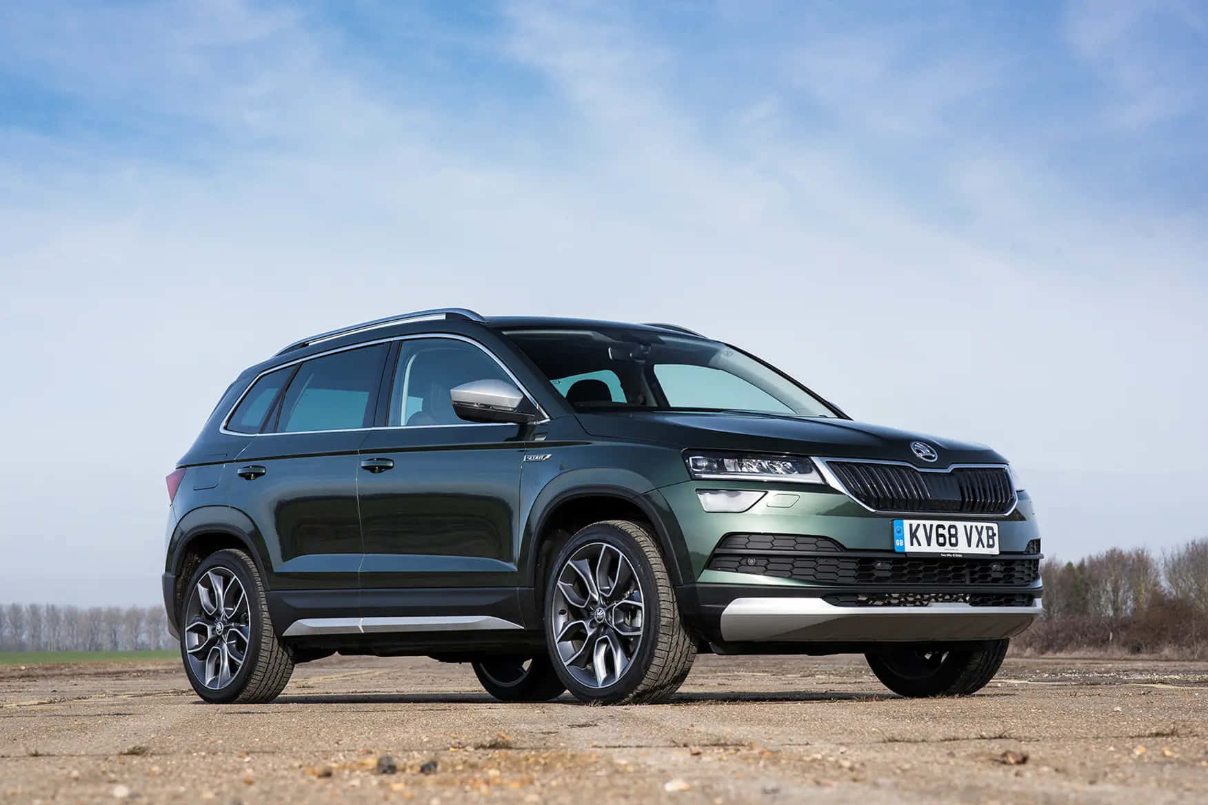 Skoda Karoq On A Scenic Drive Wallpaper