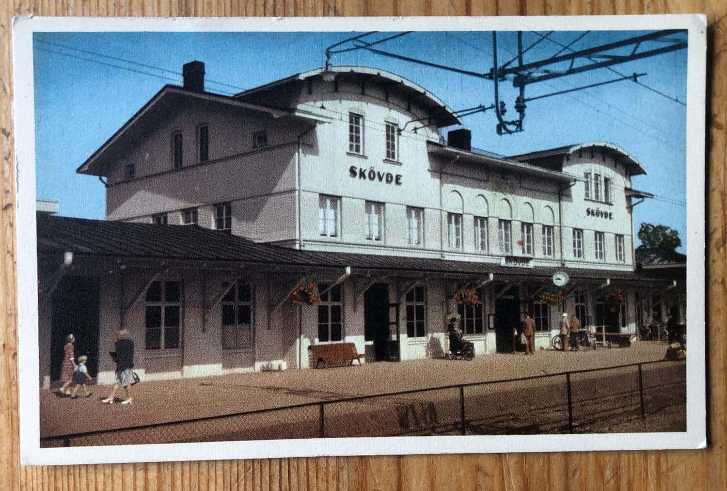 Skovde Train Station Vintage Photo Wallpaper