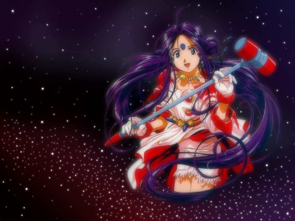 Skuld From Ah My Goddess In Her Magical Form Wallpaper