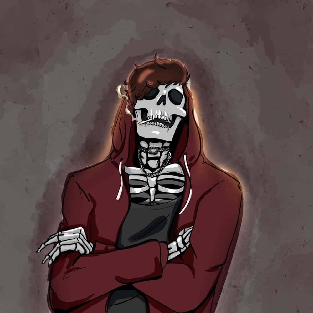 Skull Faced Hoodie Figure Artwork Wallpaper