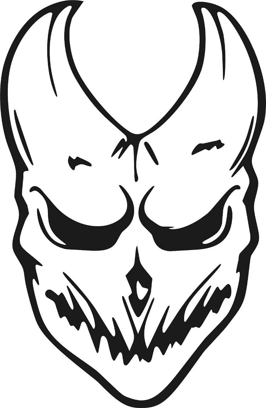 Slaughter To Prevail_ Demon Mask_ Vector Wallpaper