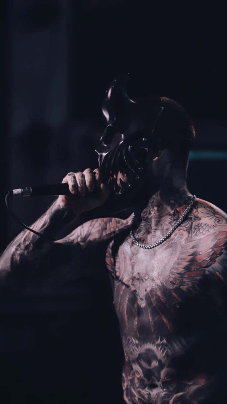 Slaughter To Prevail Singer Masked Performance Wallpaper