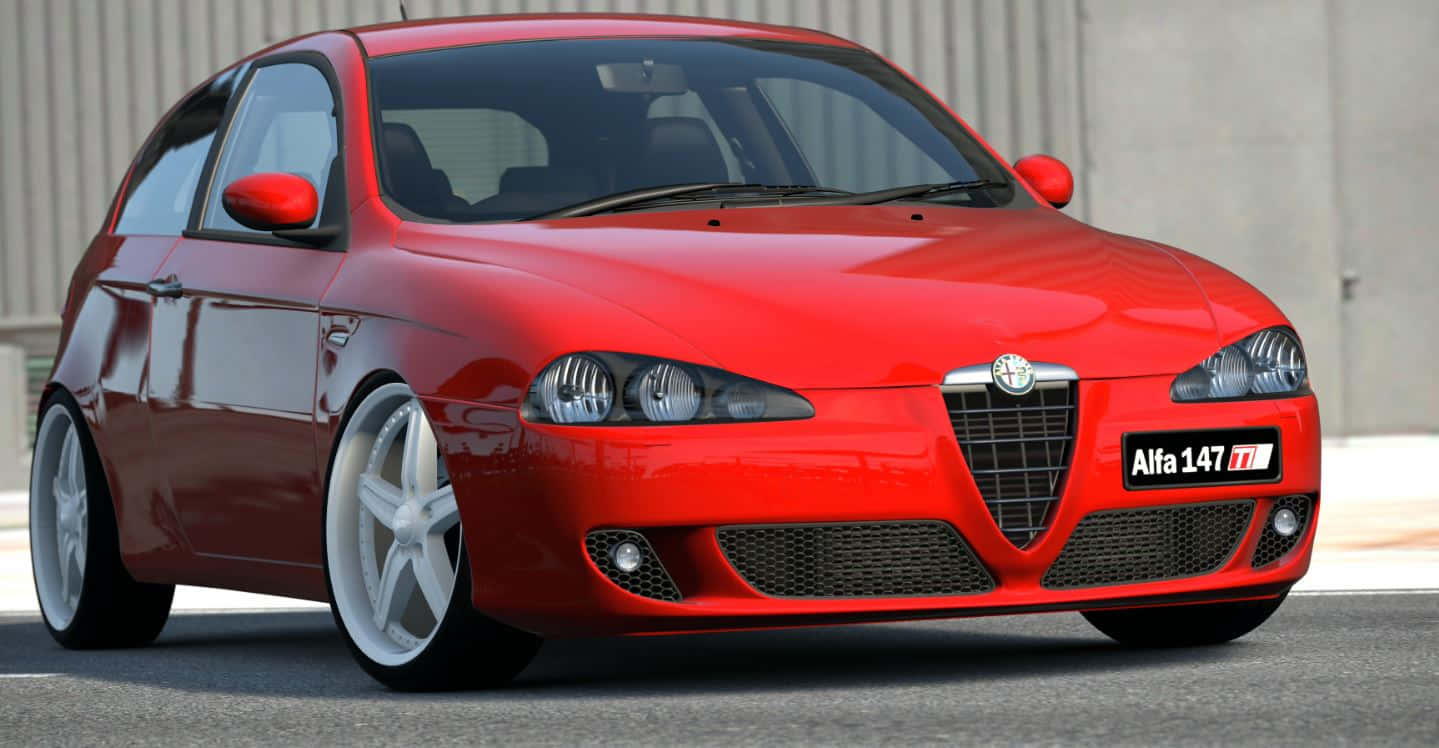 Sleek Alfa Romeo 147 On The Road Wallpaper