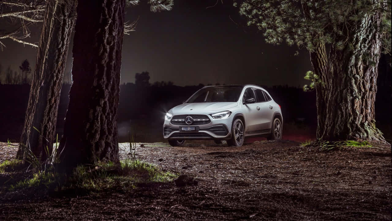 Sleek And Stylish, Mercedes Benz Gla-class On The Road Wallpaper